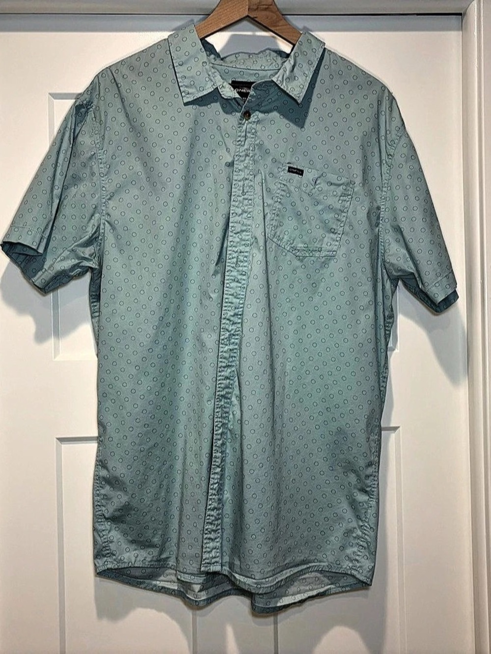 O'Neill Men's Patterned Short Sleeve Button-Down Shirt XXL